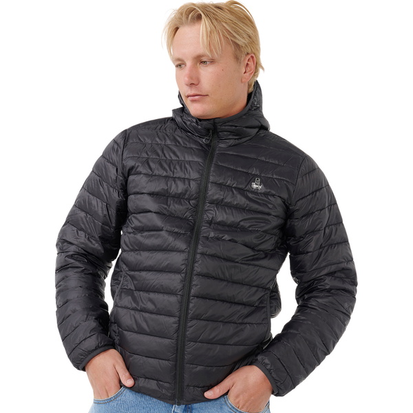 2025 Rip Curl Mens Anti Series Search Puffer Hood 023MJA - Black